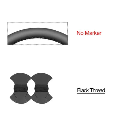 Dodge and RAM Hand-Stitched Steering Wheel Cover - Black Thread