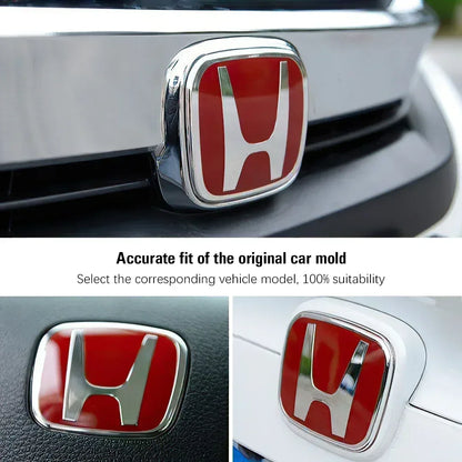 Honda Logo Badge Modification Sticker for Civic, Accord & CR-V - Black Steering wheel / 8th Accord 2008-2012