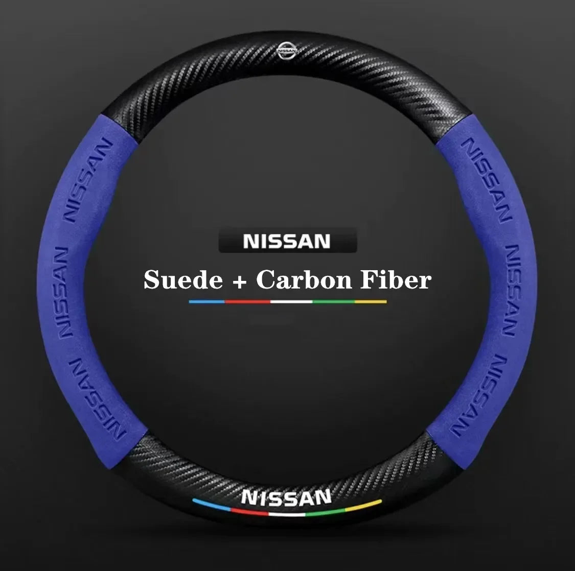 Nissan Carbon Fiber Suede Steering Wheel Cover