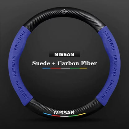 Nissan Carbon Fiber Suede Steering Wheel Cover