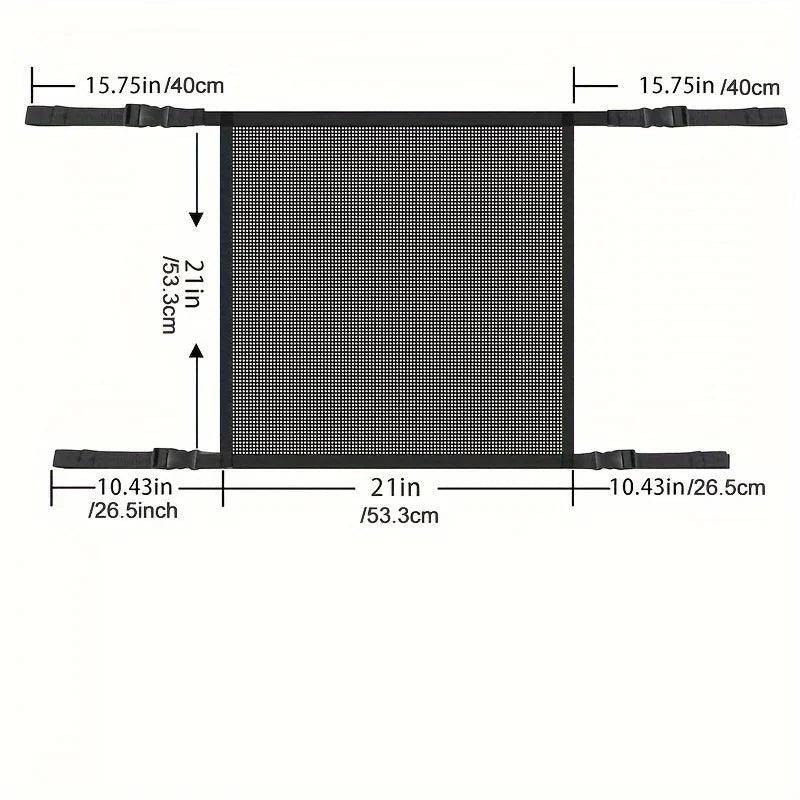 21x21 Adjustable Car Dog Barrier Net - Backseat Pet Safety Fence