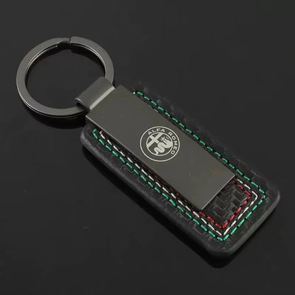 Alfa Romeo Car Keychain Leather Badge 159 Giulietta Mito Stelvio