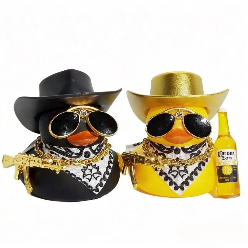 Cowboy Rubber Duck Car Ornament - B-AK and Y-AK