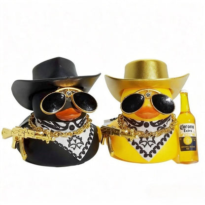 Cowboy Rubber Duck Car Ornament - B-AK and Y-AK