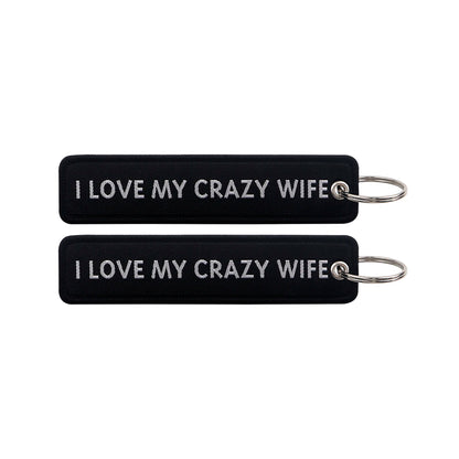 Embroidered Keys Tag Keychain - Personalized Key Identifier Fob