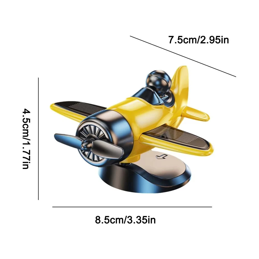 Solar Rotating Aeroplane Dashboard Ornament