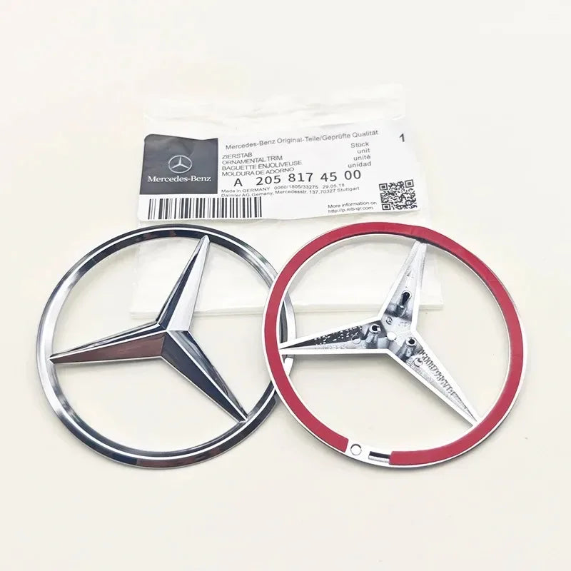 Mercedes-Benz 3D Star Rear Trunk Emblem Badge - Matte Black / GLS X167 97mm