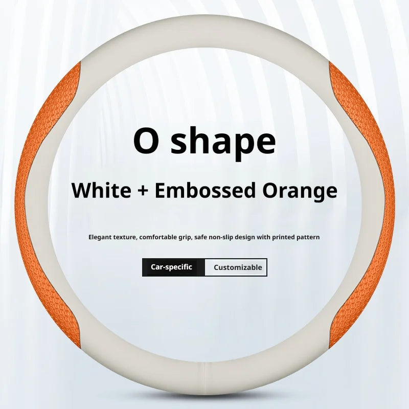 Genesis Ultra-Thin Nappa Leather Steering Wheel Cover - Round Shape / Style 2