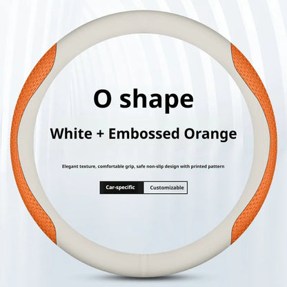 Genesis Ultra-Thin Nappa Leather Steering Wheel Cover - Round Shape / Style 2
