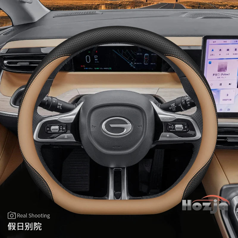 Leather Steering Wheel Cover for GAC GS3 GS4 Emzoom Empow Emkoo