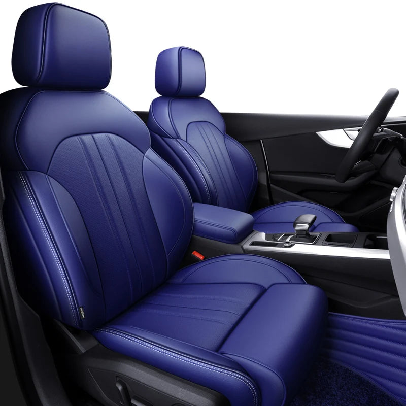 Custom-Fit Leather Car Seat Covers for Audi A3, A4, A6, Q3, Q5, Q7, A7 & TT – Full 5-Seat Set