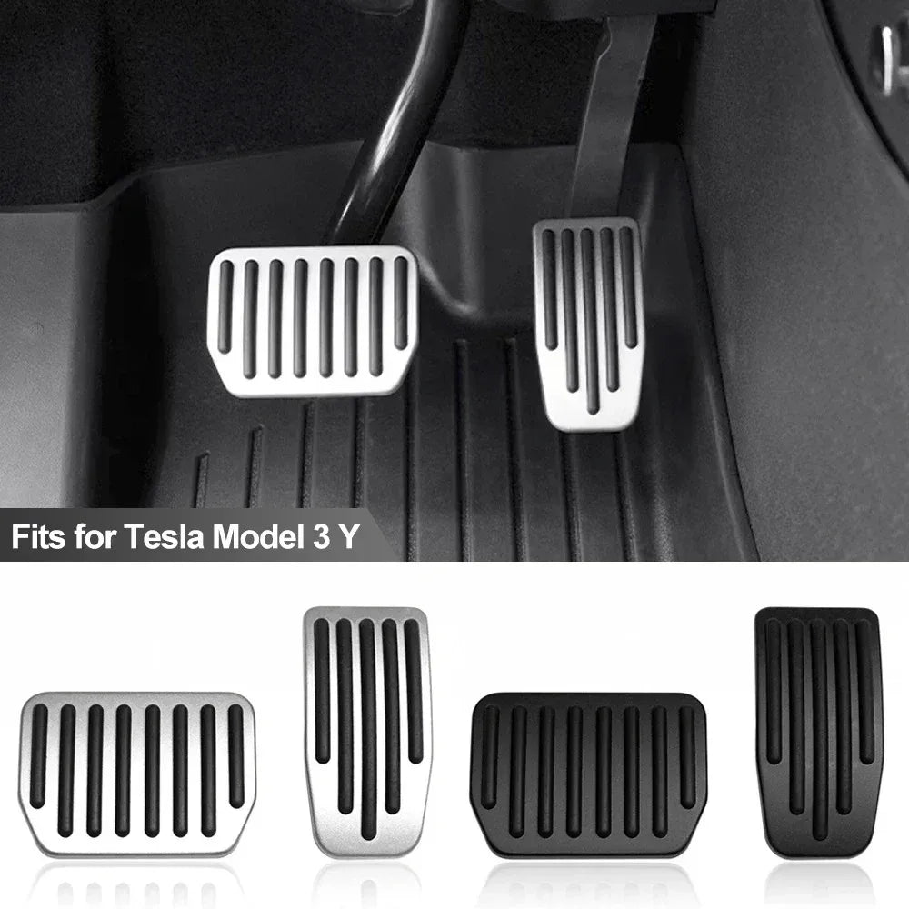 Aluminum Foot Pedal Covers for Tesla Model Y, 3 & Highland