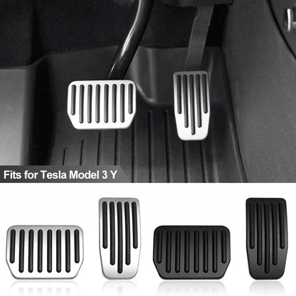 Aluminum Foot Pedal Covers for Tesla Model Y, 3 & Highland