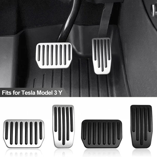 Aluminum Foot Pedal Covers for Tesla Model Y, 3 & Highland