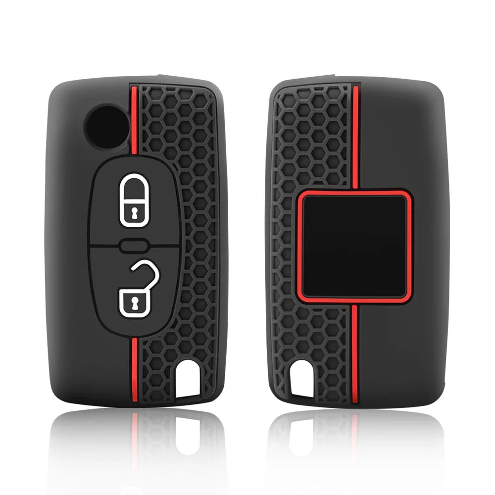Peugeot Silicone Flip Key Cover — 107, 207, 307, 308, 3008
