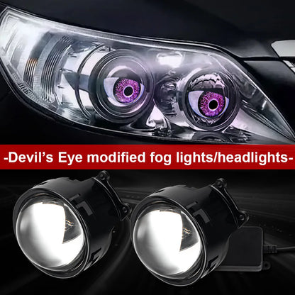 3-Inch Devil's Eye LED Headlight Retrofit Kit with Remote Control