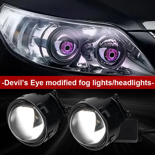 3-Inch Devil's Eye LED Headlight Retrofit Kit with Remote Control