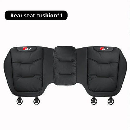 Leather Car Seat Cover Universal Four Seasons Car Front/Rear Seat Cushion for Audi Q3 Q7 Q8 TT Chair Protector Pad Accessories