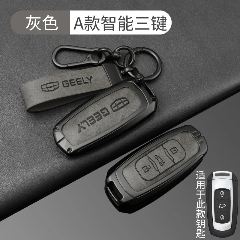 Zinc Alloy Leather Key Case for Geely Emgrand Atlas GX3 GS NL3