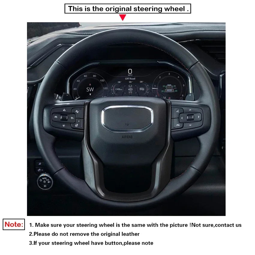 GMC Hand-Stitched Steering Wheel Cover
