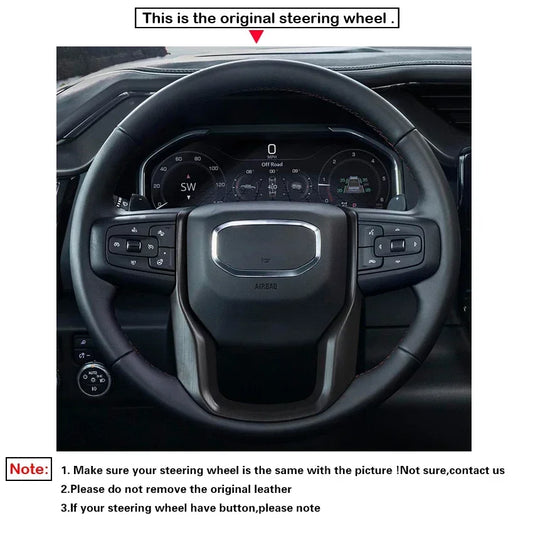 GMC Hand-Stitched Steering Wheel Cover