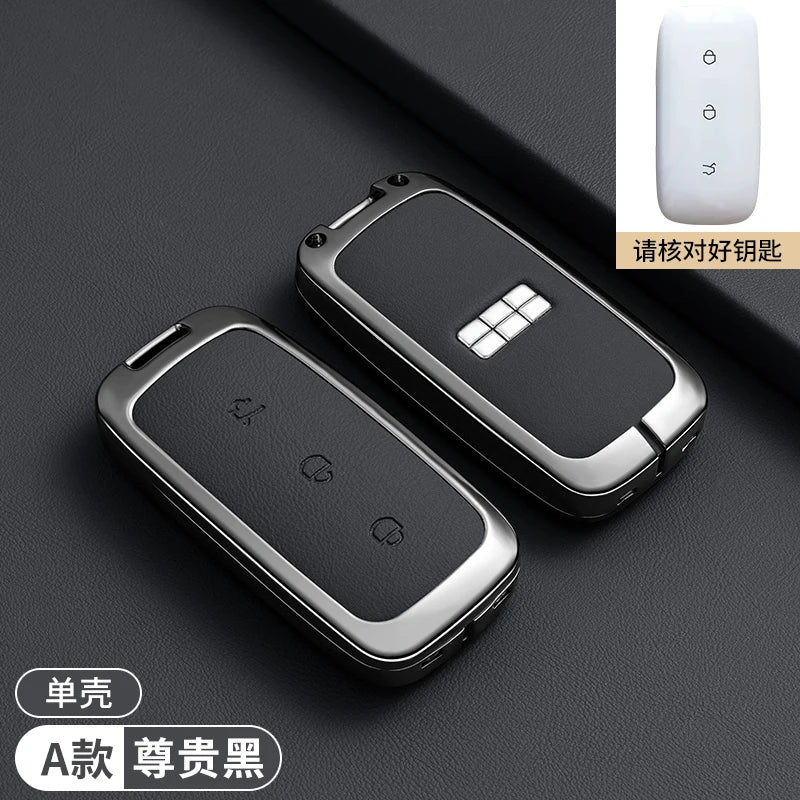 Zinc Alloy Leather Key Case Cover for Geely Galaxy EX5 Proton eM AS