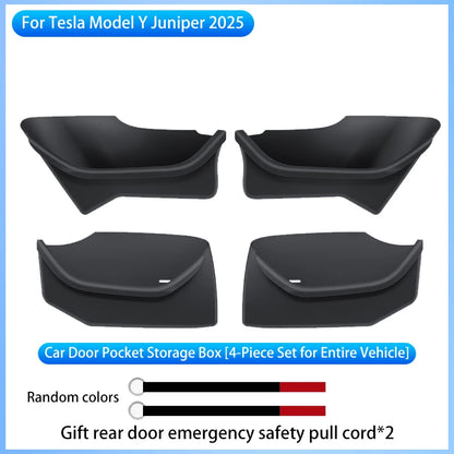 Tesla Model Y Juniper 2025+ TPE Door Storage Tray Set Front & Rear