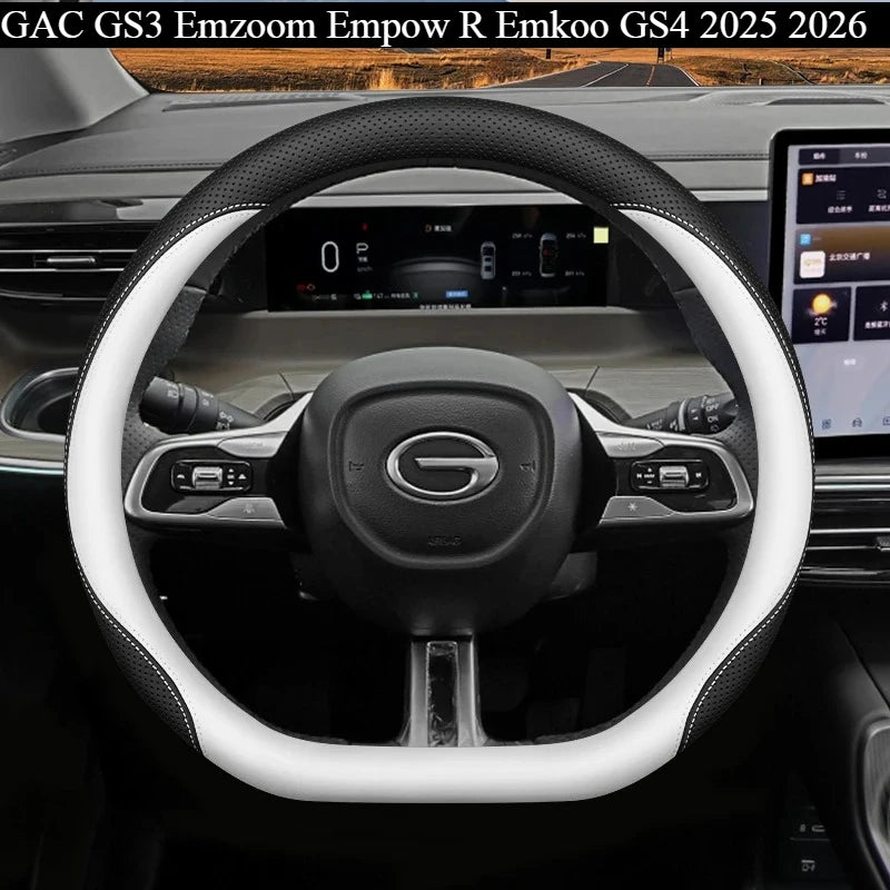 Leather Steering Wheel Cover for GAC GS3 GS4 Emzoom Empow Emkoo