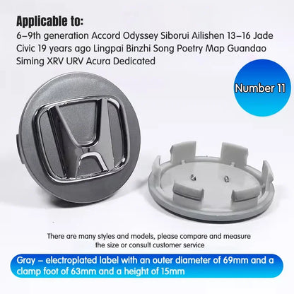 4Pcs Honda Wheel Center Hub Caps 69mm 62mm 58mm