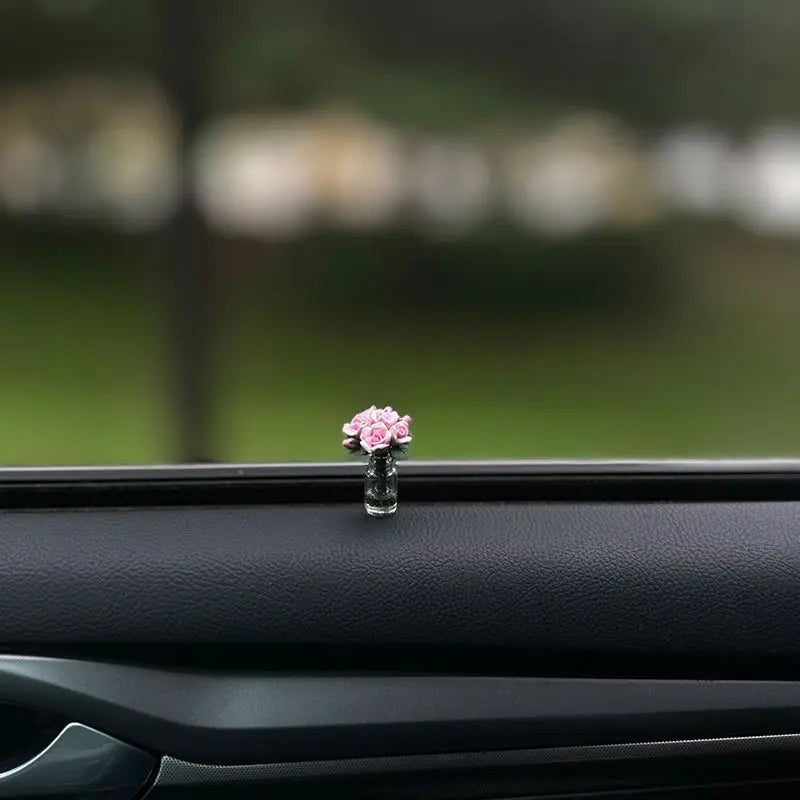 Mini Rose & Sunflower Car Vase