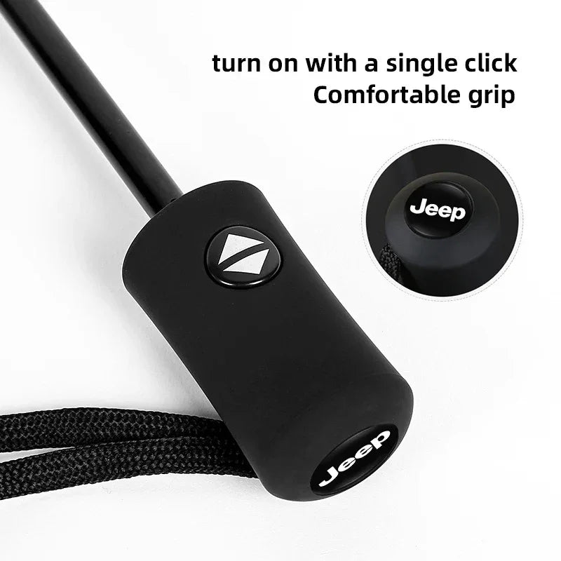Jeep Folding Umbrella with Car Emblem - 