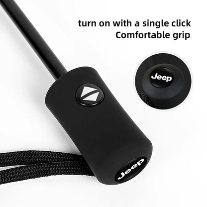 Jeep Folding Umbrella with Car Emblem - 