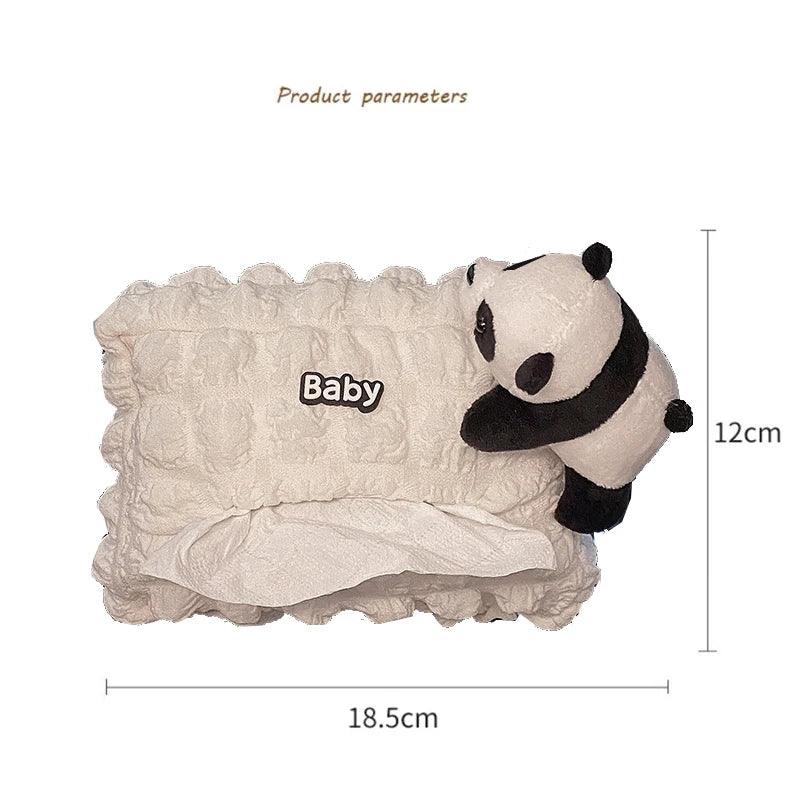 Panda Car Tissue Holder - Hanging Napkin Dispenser for Headrest