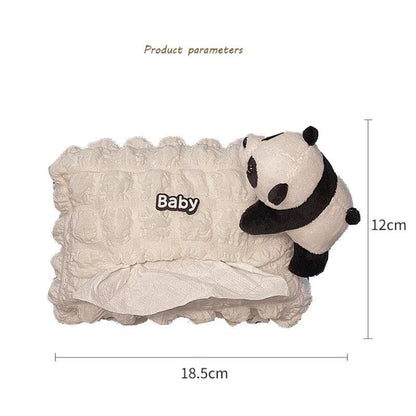 Panda Car Tissue Holder - Hanging Napkin Dispenser for Headrest
