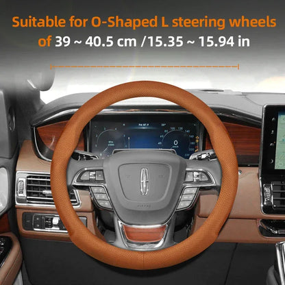 Lincoln Ultra-Thin Breathable Leather Steering Wheel Cover