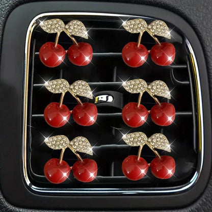 Red Cherry Car Air Vent Perfume Clip Aroma Diffuser Auto Accessory