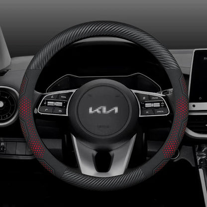 Kia Carbon Fiber Suede Steering Wheel Cover