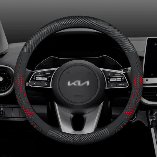 Kia Carbon Fiber Suede Steering Wheel Cover