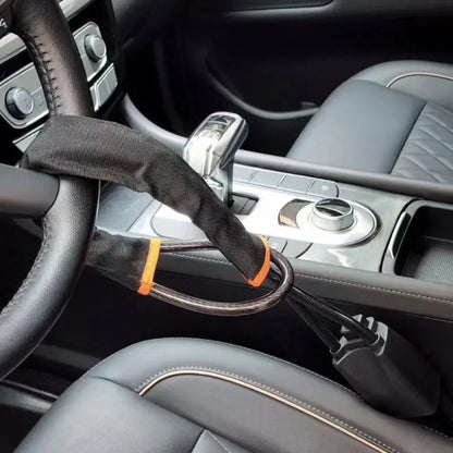 Steel Car Steering Wheel Lock with Seat Belt Anti-Theft, 2 Keys