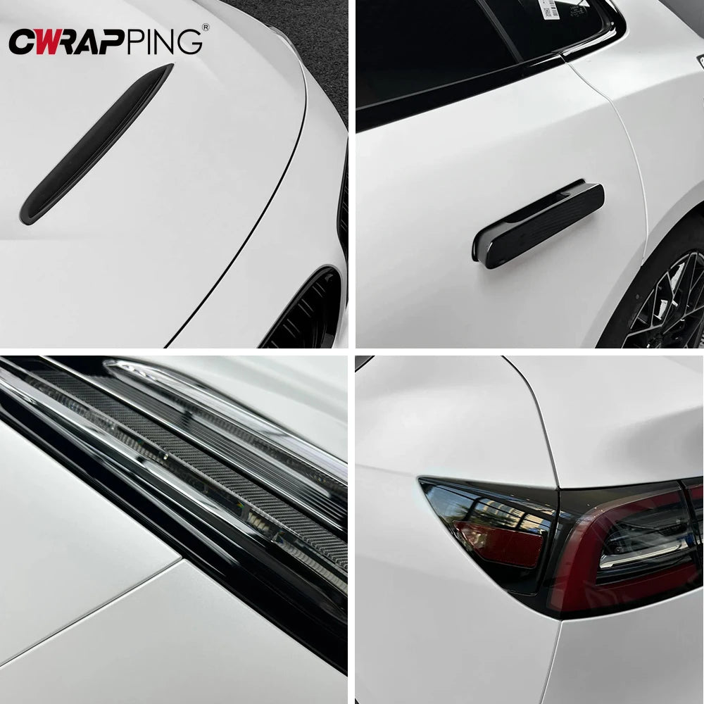 Matte White Vinyl Car Wrap Film — Self-Adhesive Waterproof Foil