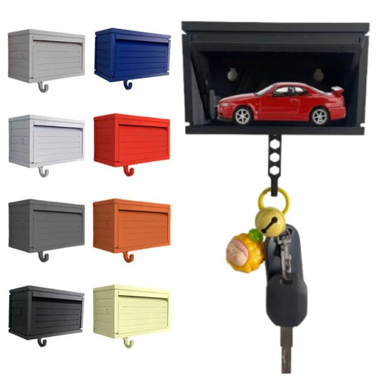 Car Garage Key Holder – Wall Mount Key Rack with Door