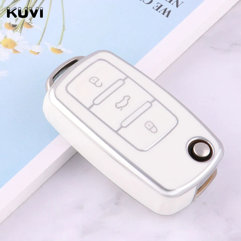 VW Polo, Golf MK4–MK6 & Passat TPU Key Case — 2 or 3 Button