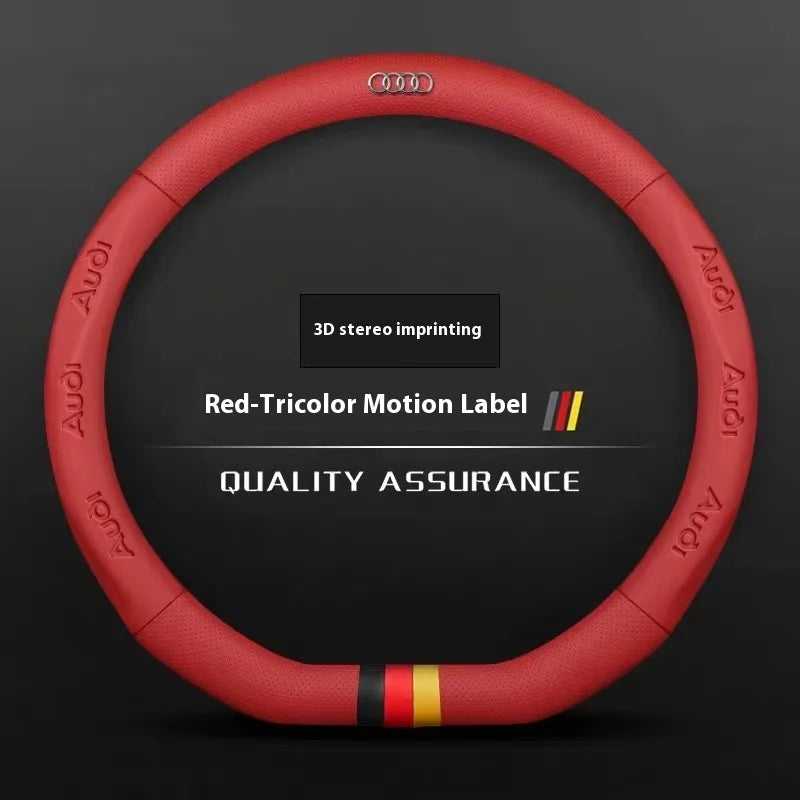 Audi Steering Wheel Cover ABT A1–A8 Q2–Q8 TT RS S Line Fit