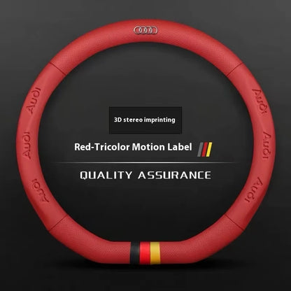 Audi Steering Wheel Cover ABT A1–A8 Q2–Q8 TT RS S Line Fit