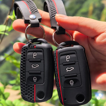 VW Passat & Golf MK4–MK6 Silicone Key Cover with Keychain