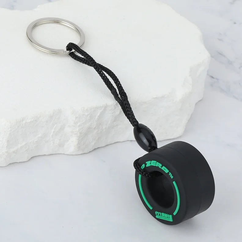 PVC Tire Keychain Car Key Ring Pendant for Auto Modification