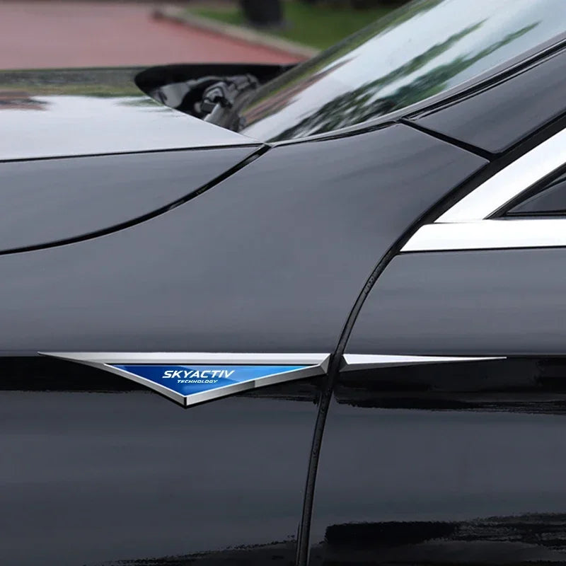 Mazda 3D Alloy Car Stickers – 2-Piece Decorative Emblem Set