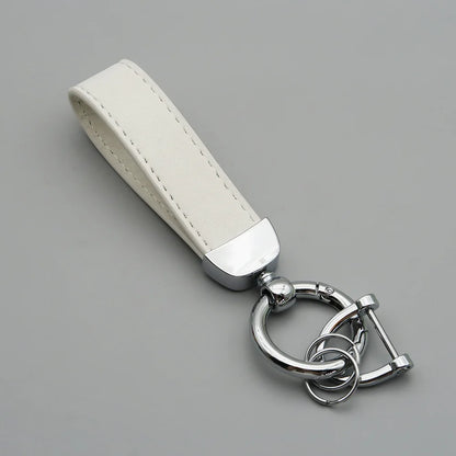Custom Laser Engraved Suede Leather Keychain - Personalized Logo