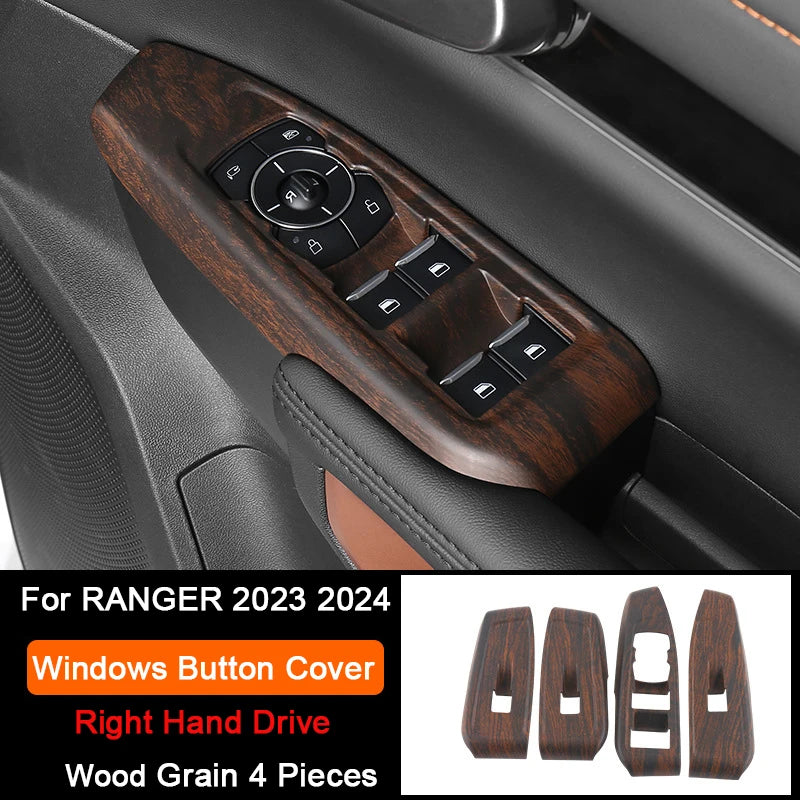 Ford Ranger Wildtrak Wood Grain Trim - Windows Panel RHD