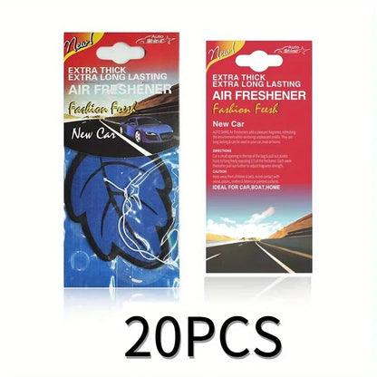 Leaf Shape Hanging Car Air Freshener - 20Pcs-New Car